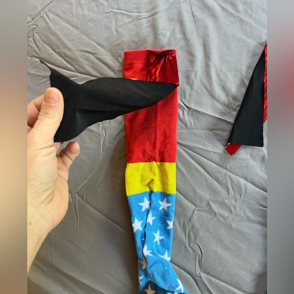Wonder Woman Adult Cape Socks - Picture 3 of 4